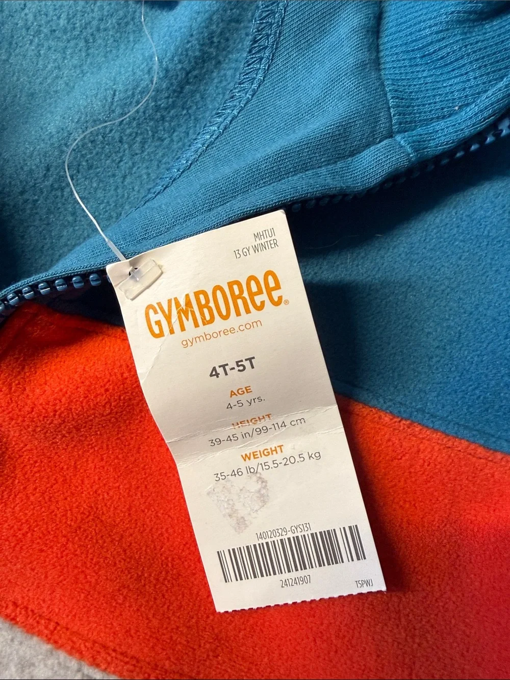 Bright Blue Kids Fleece Pullover with Multicolor Stripes. Gymboree. 4/5 new